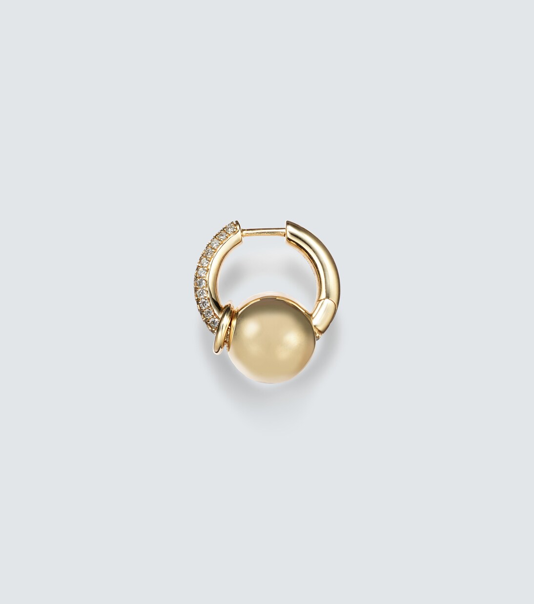 Boucle d’oreille unique Piercing en or 14 ct et diamants | Rainbow K