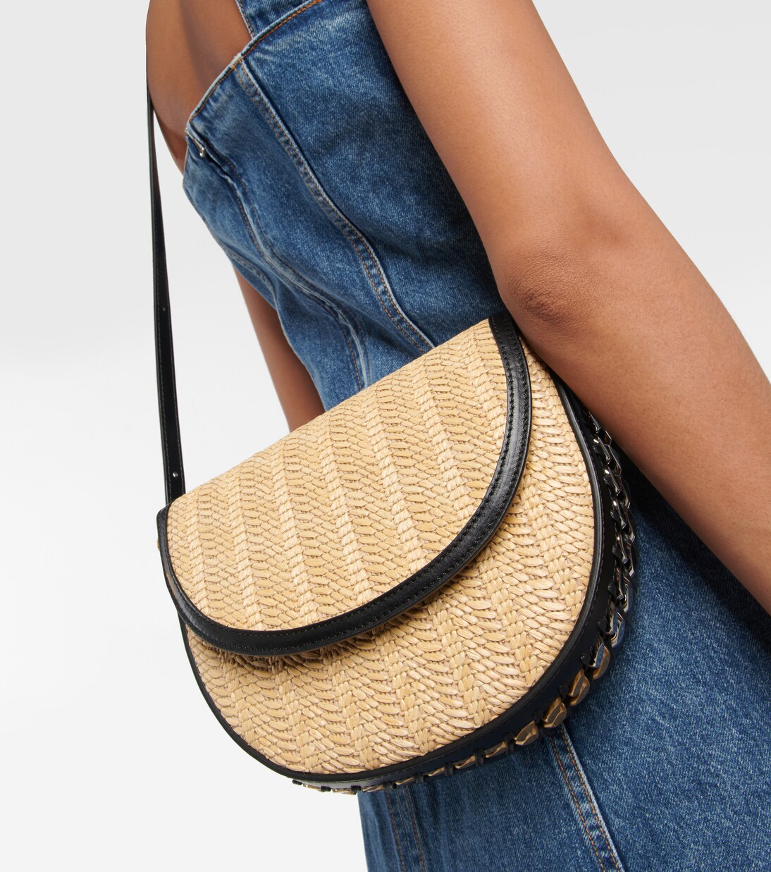 Sac Frayme Medium en raphia | Stella McCartney
