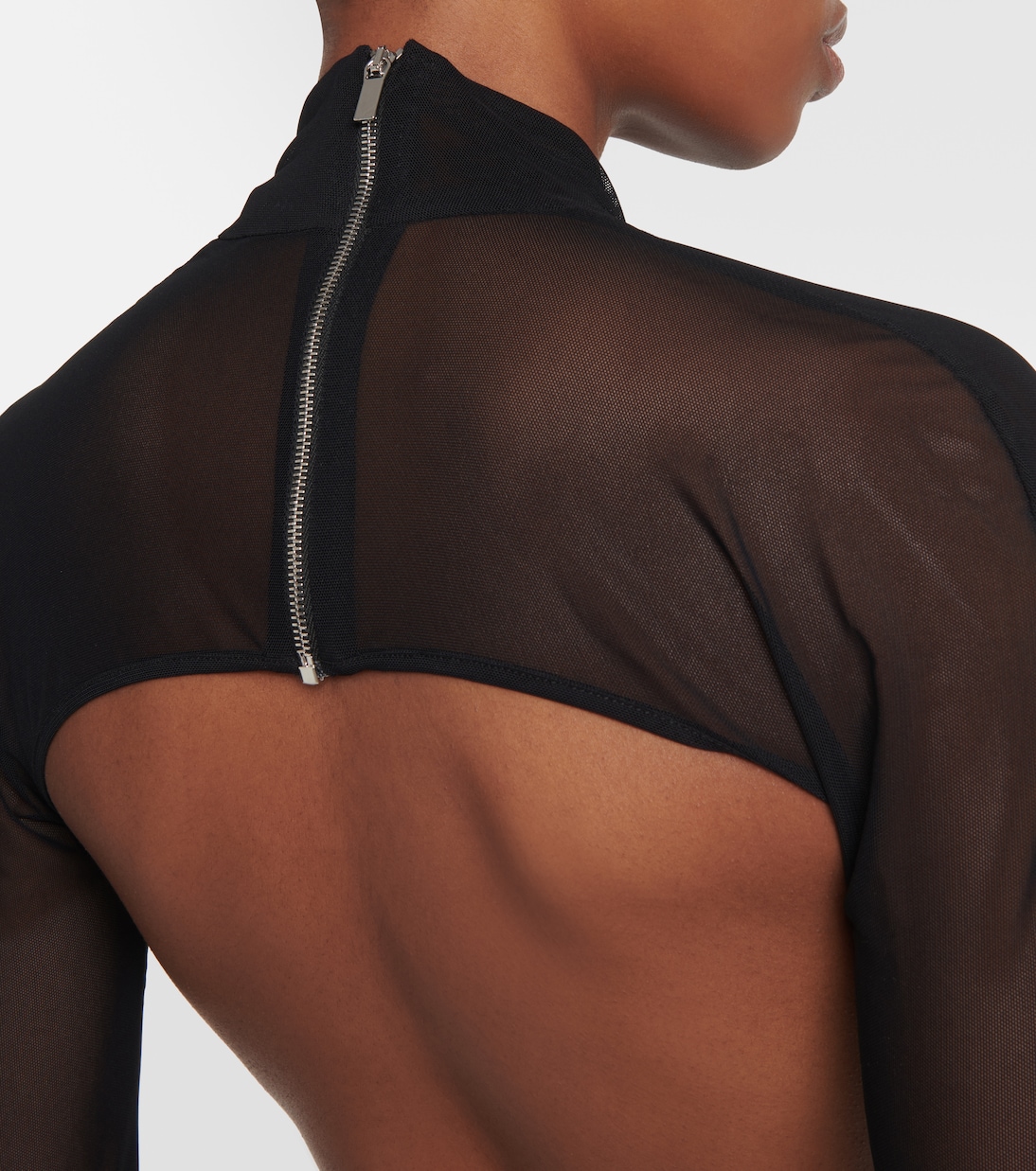 Cutout mesh bodysuit | David Koma