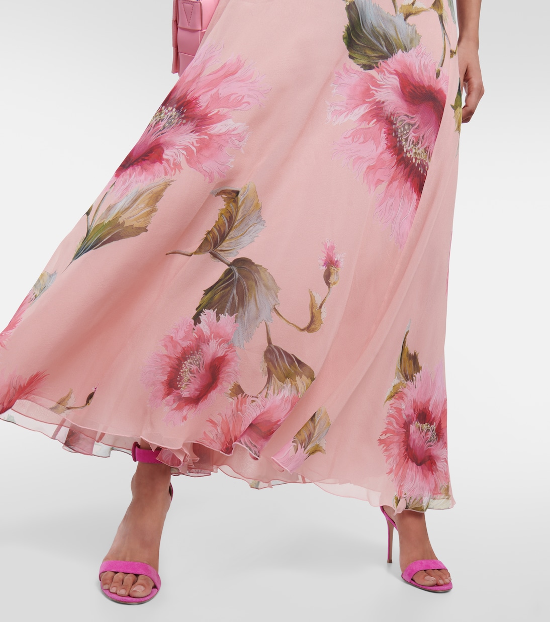Caped floral silk georgette gown | Giambattista Valli