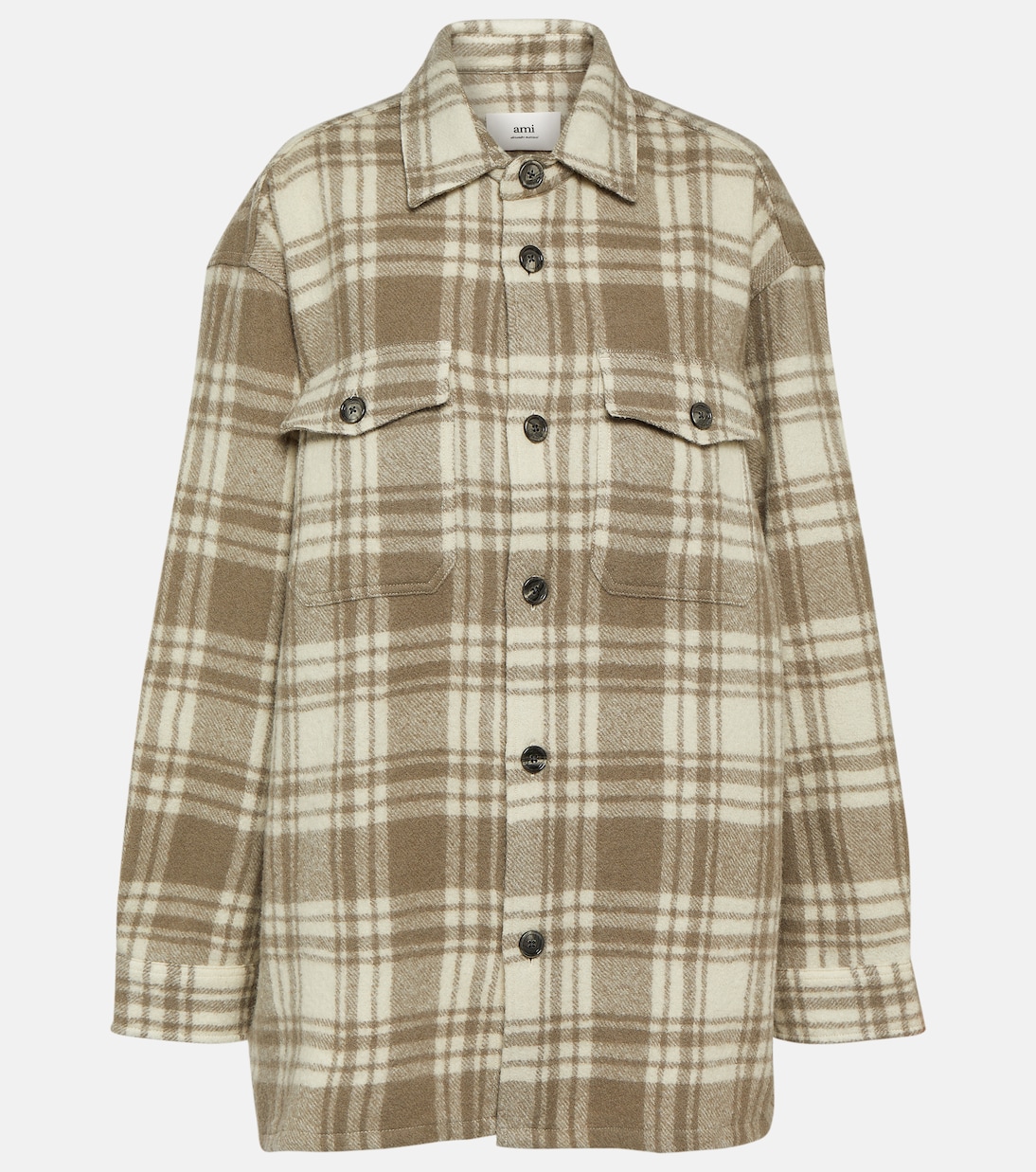 Checked wool overshirt | Ami Paris