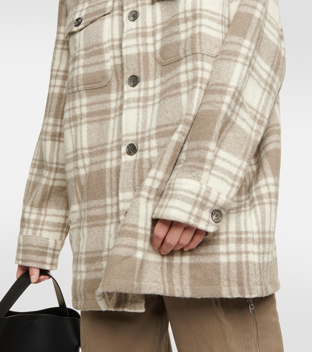 Checked wool overshirt | Ami Paris