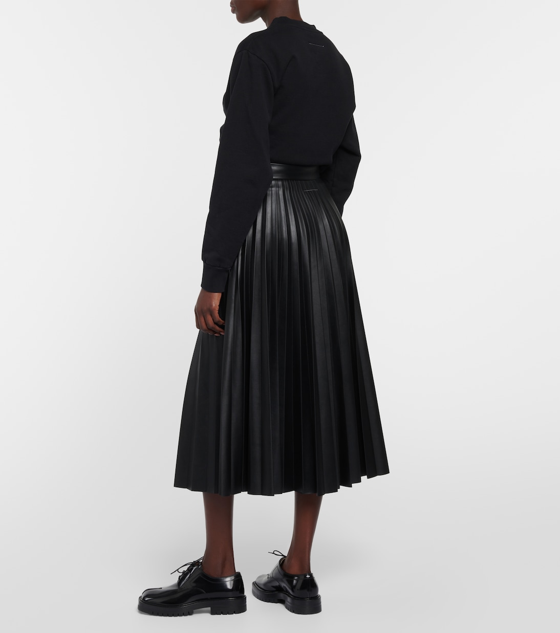 Falda midi plisada de tiro alto | MM6 Maison Margiela