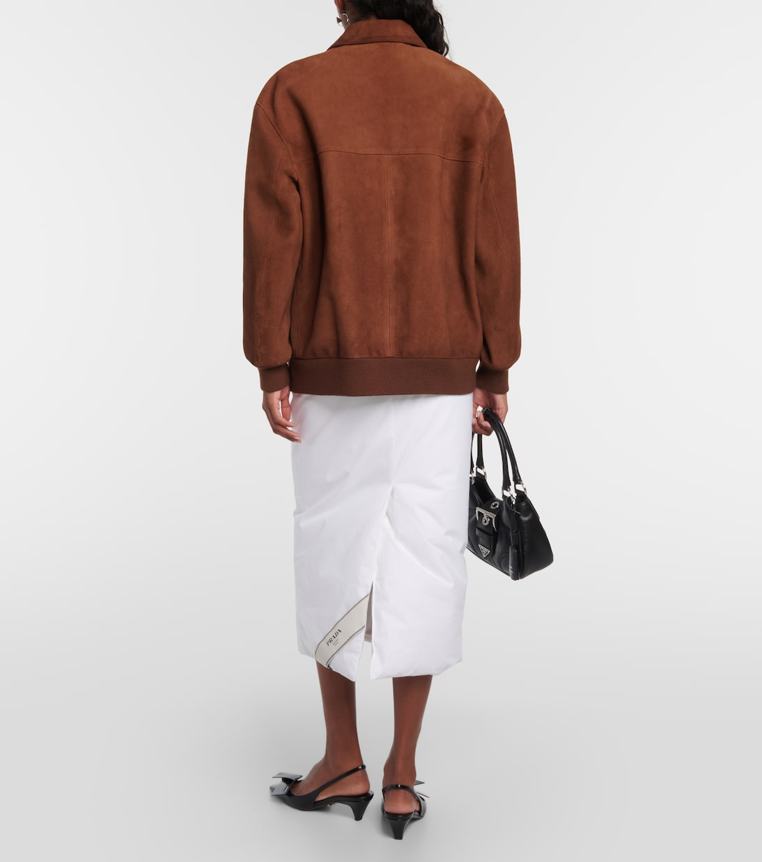 Oversized suede jacket  | Prada