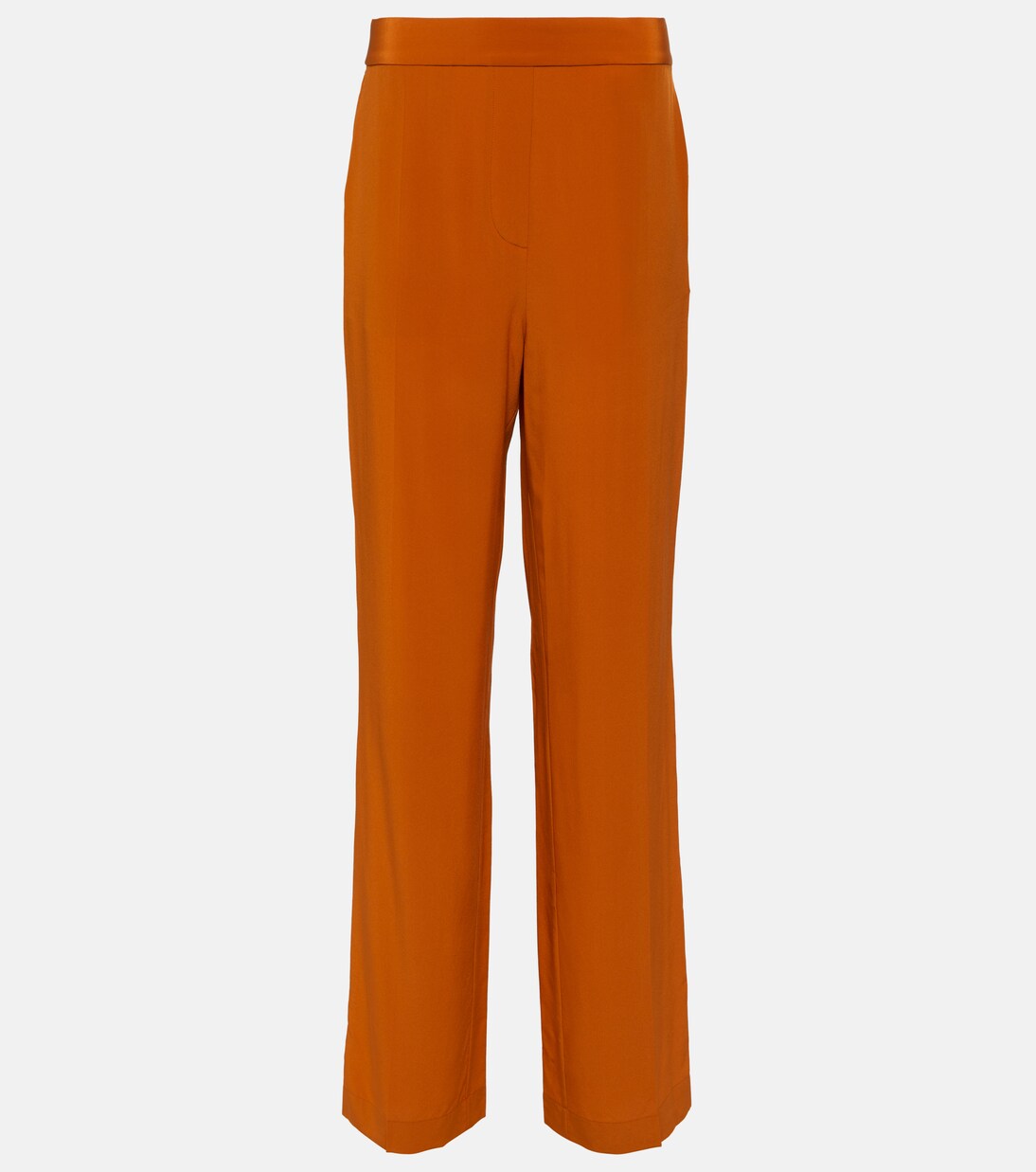 Pantalon droit Tova en crêpe de soie | Joseph