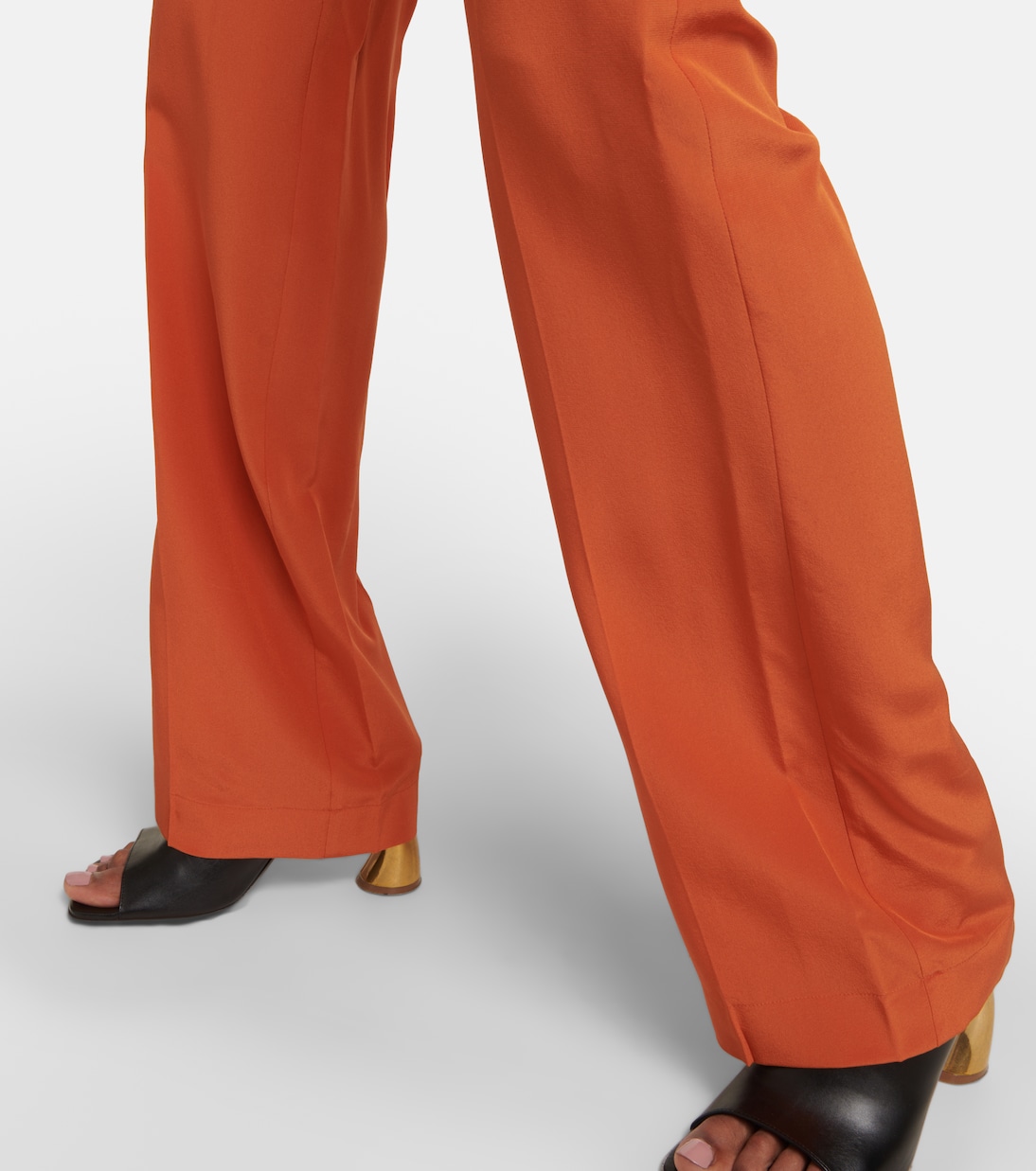 Pantalon droit Tova en crêpe de soie | Joseph