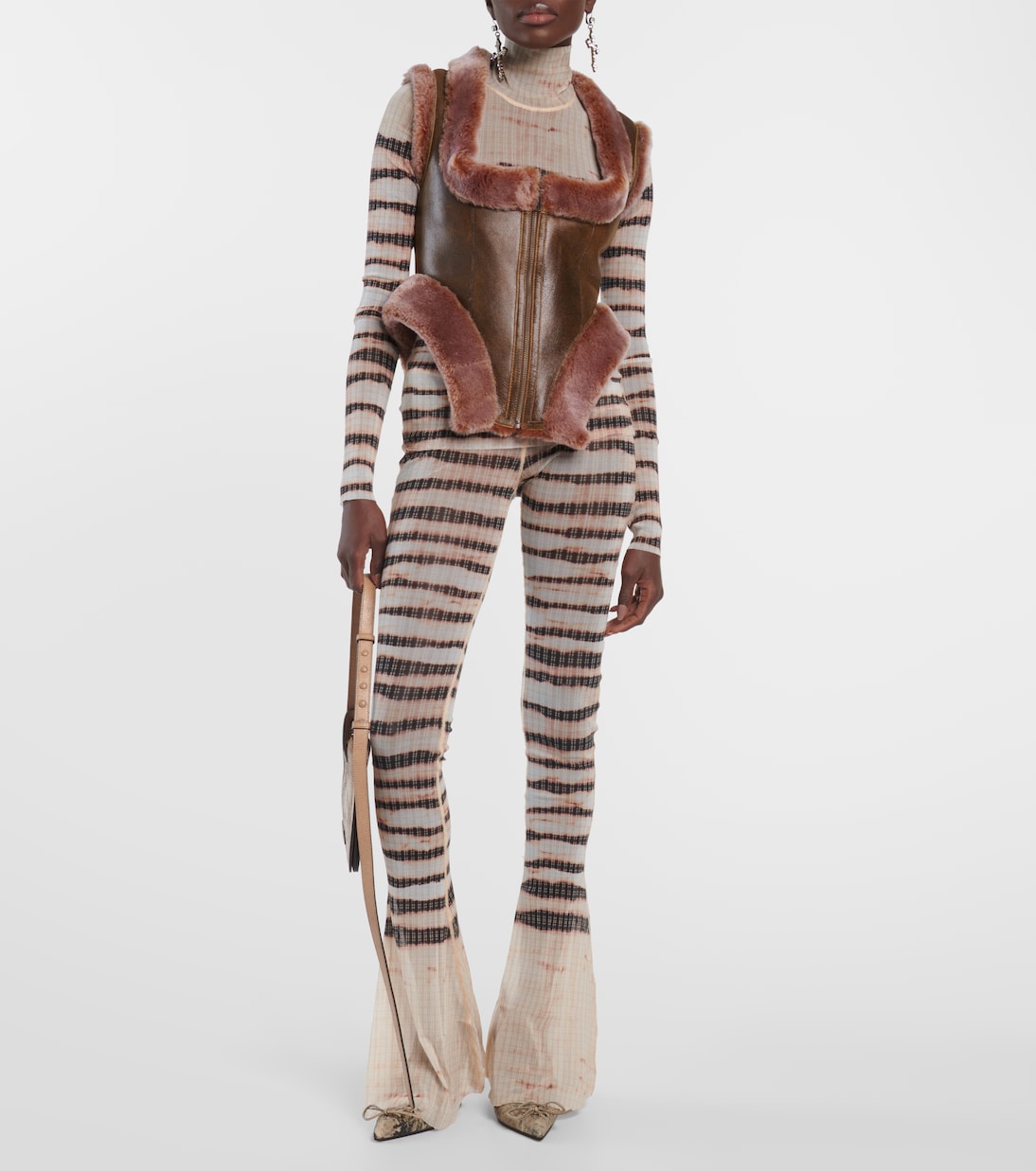 x KNWLS striped turtleneck top | Jean Paul Gaultier