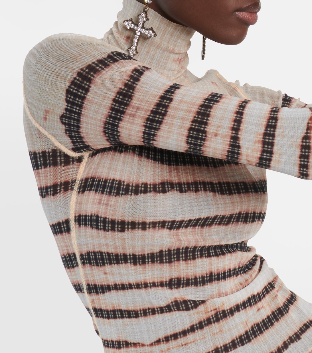 x KNWLS striped turtleneck top | Jean Paul Gaultier
