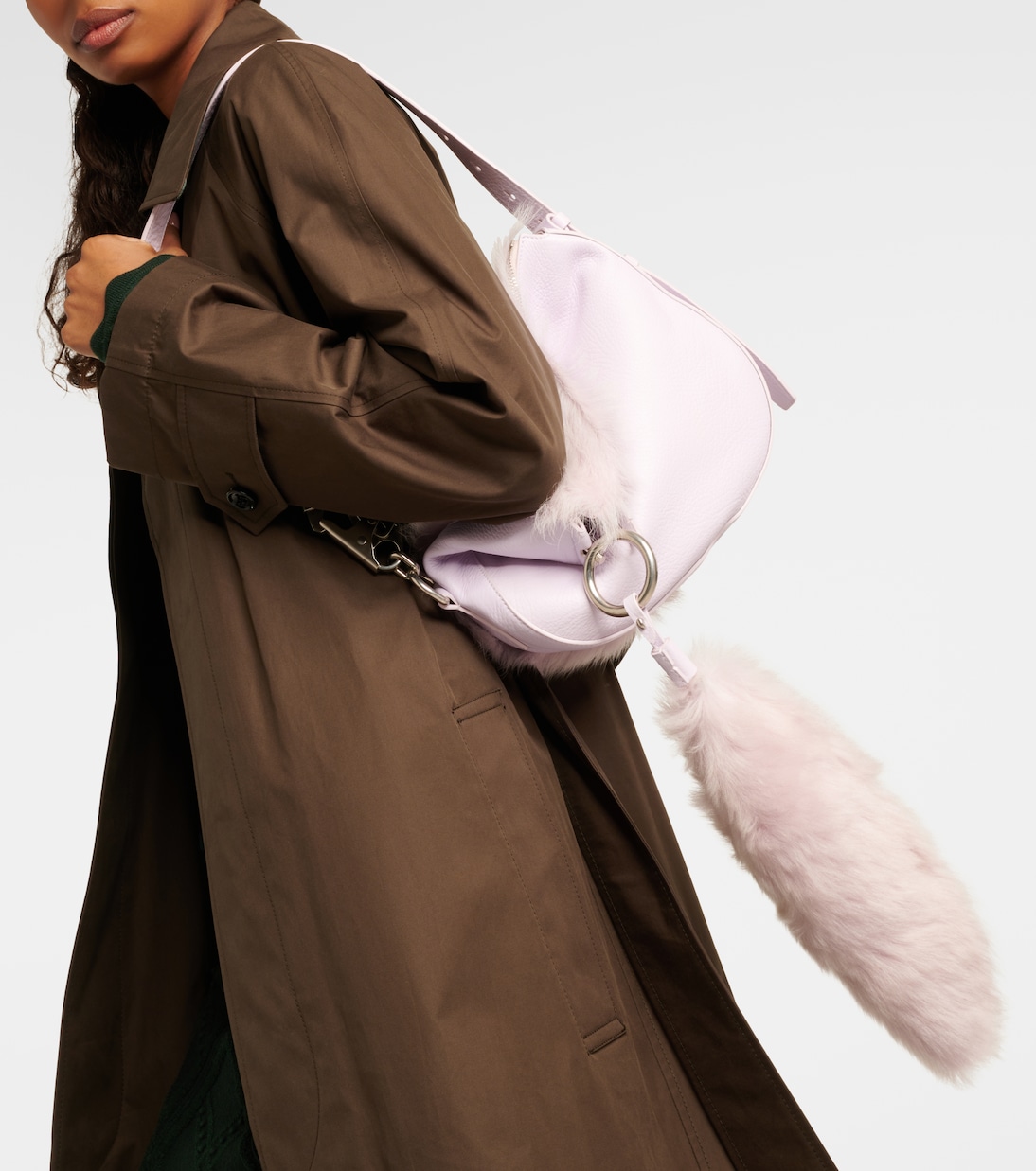 Borsa Knight Small in pelle e shearling  | Burberry