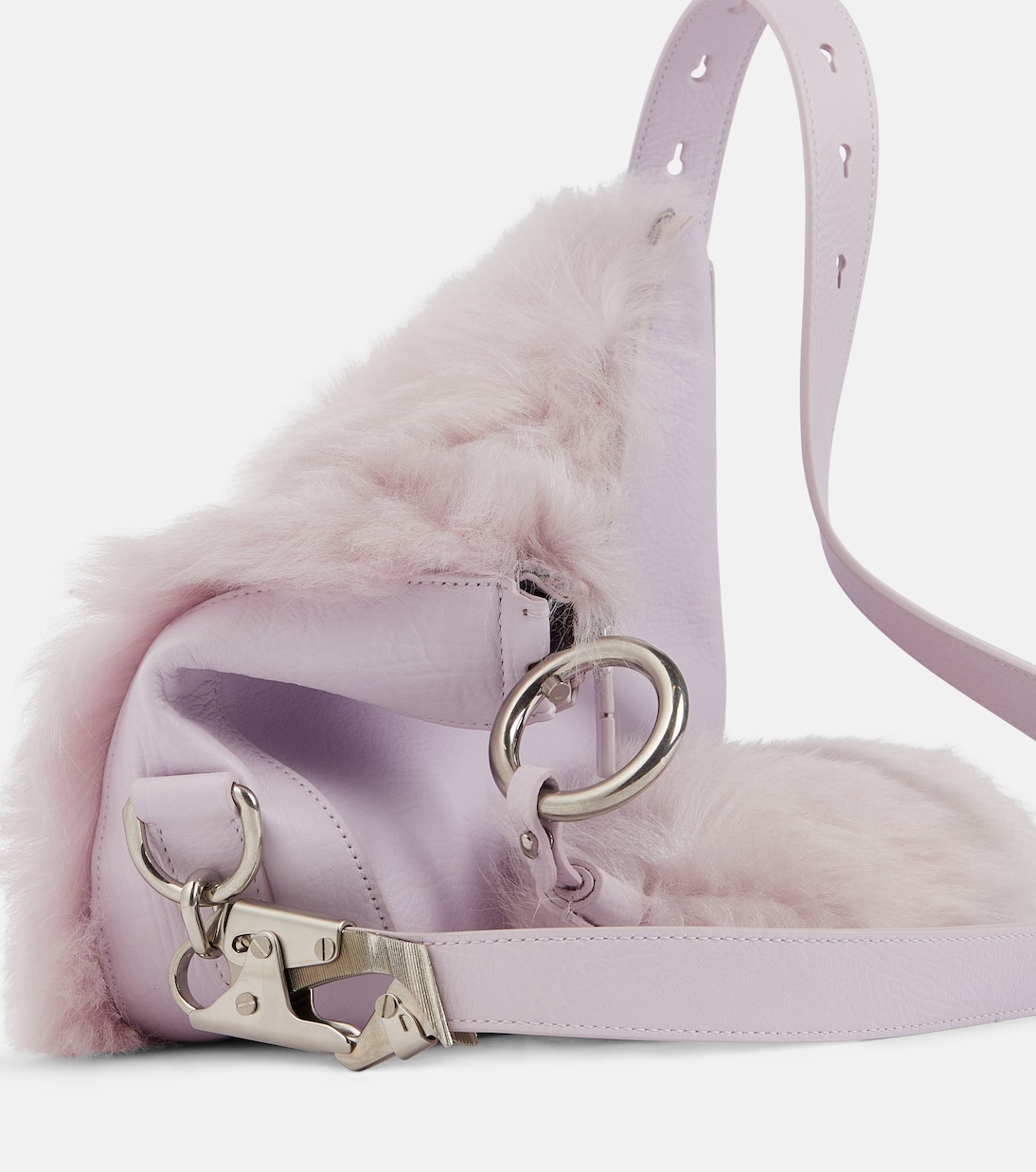 Borsa Knight Small in pelle e shearling  | Burberry