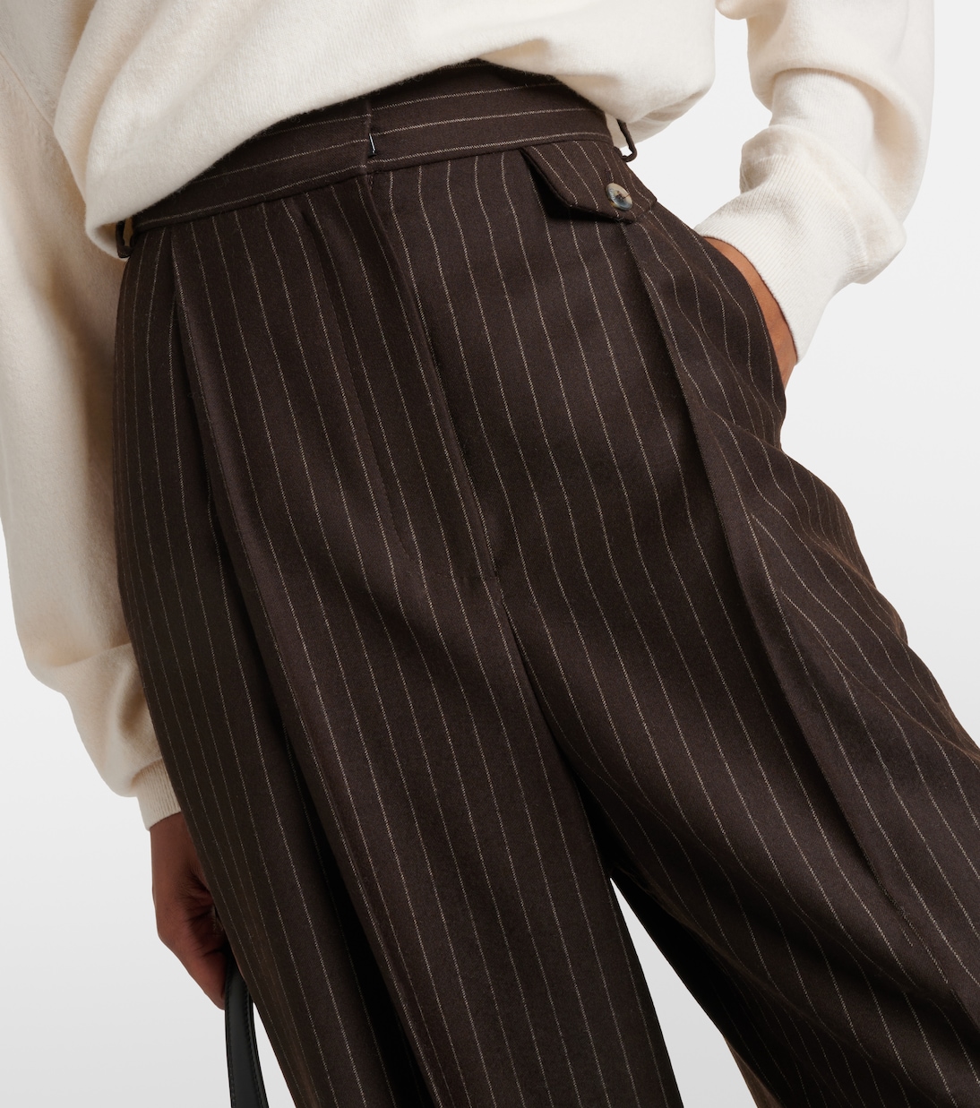 Pantalones anchos Jafr de tiro alto | The Mannei