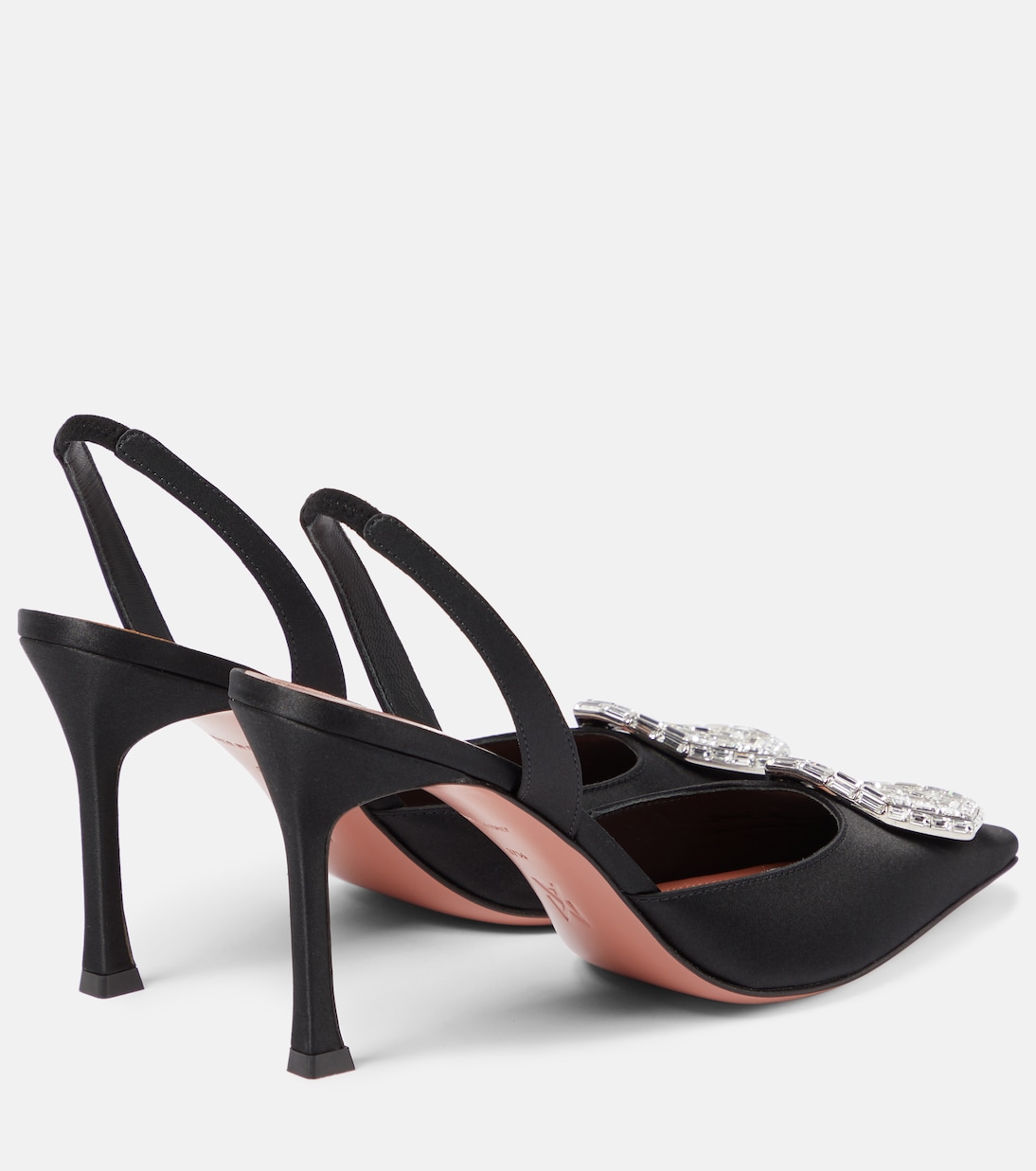 Camelia 90 satin slingback pumps | Amina Muaddi