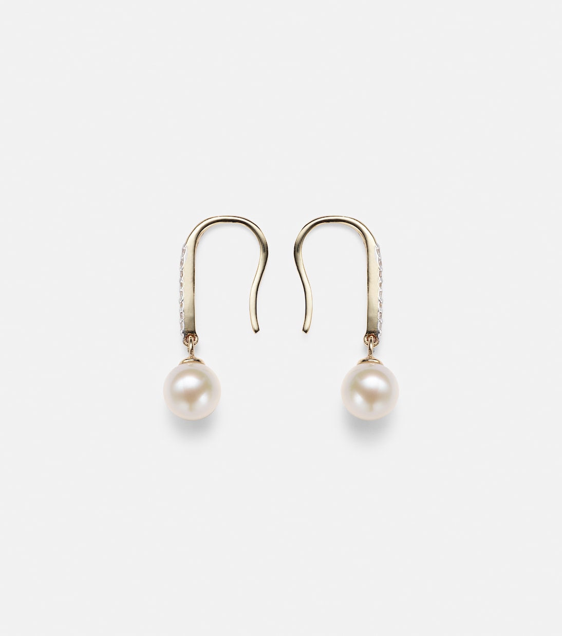 Orecchini pendenti in oro 14kt MATEO con diamanti e perle, gioielli eleganti per giovani