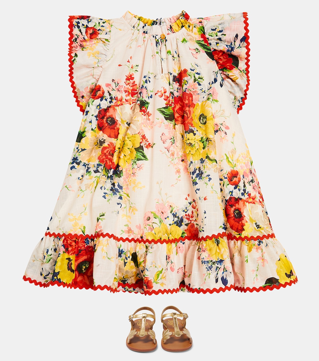 Bedrucktes Kleid Alight aus Baumwolle | Zimmermann Kids