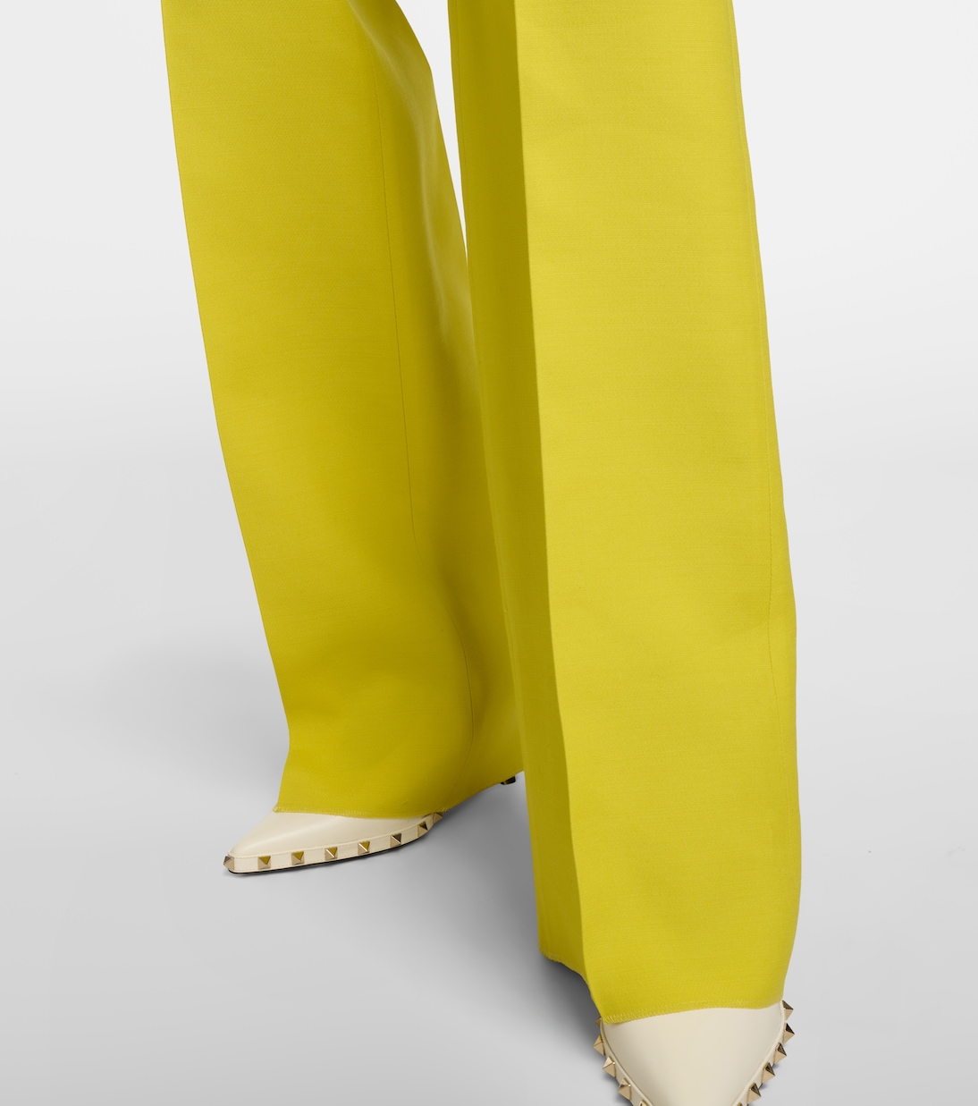 Pantalon droit à taille haute en Crêpe Couture | Valentino