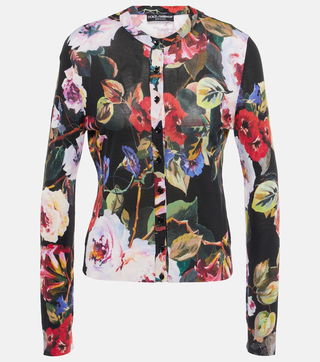 Cardigan en soie à fleurs | Dolce&Gabbana