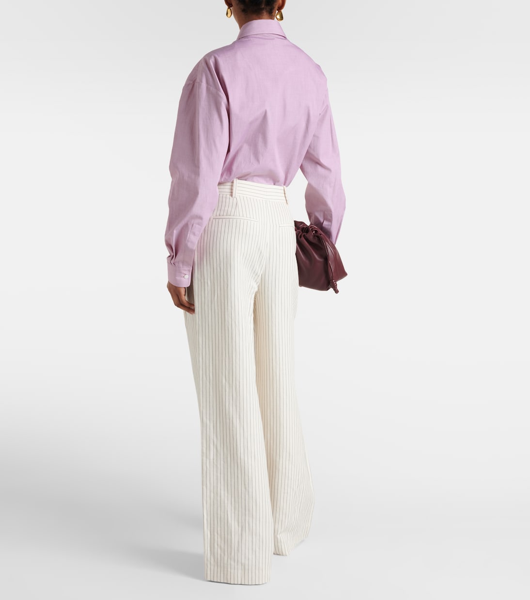 Pantalon ample en coton et lin | Frame