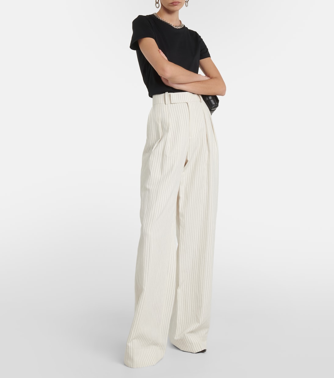 Pantalon ample en coton et lin | Frame