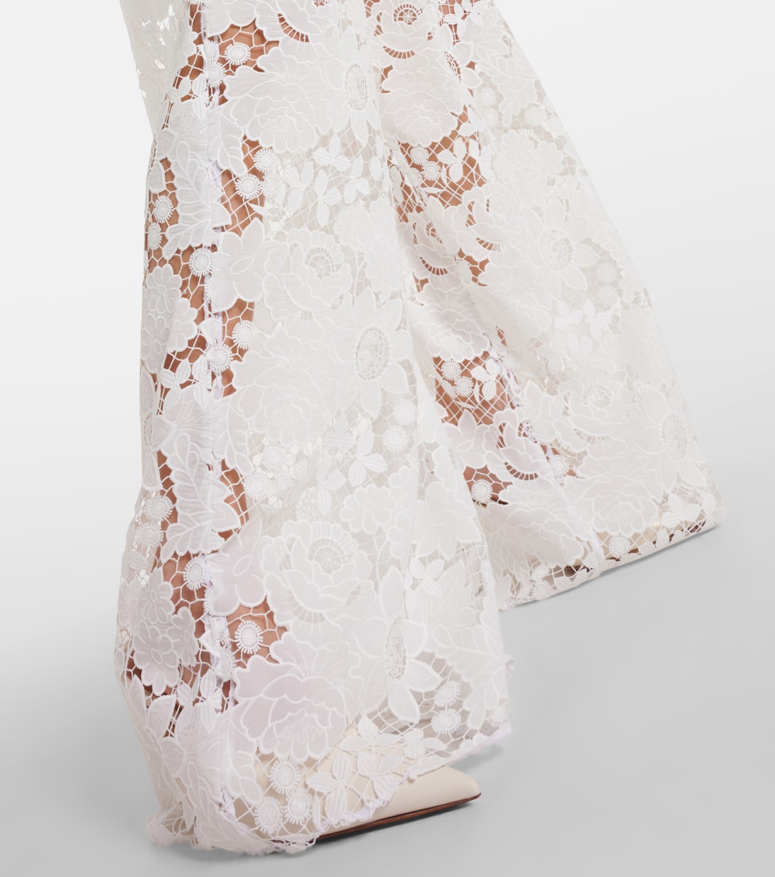 Weite High-Rise-Hose aus Spitze | Oscar de la Renta