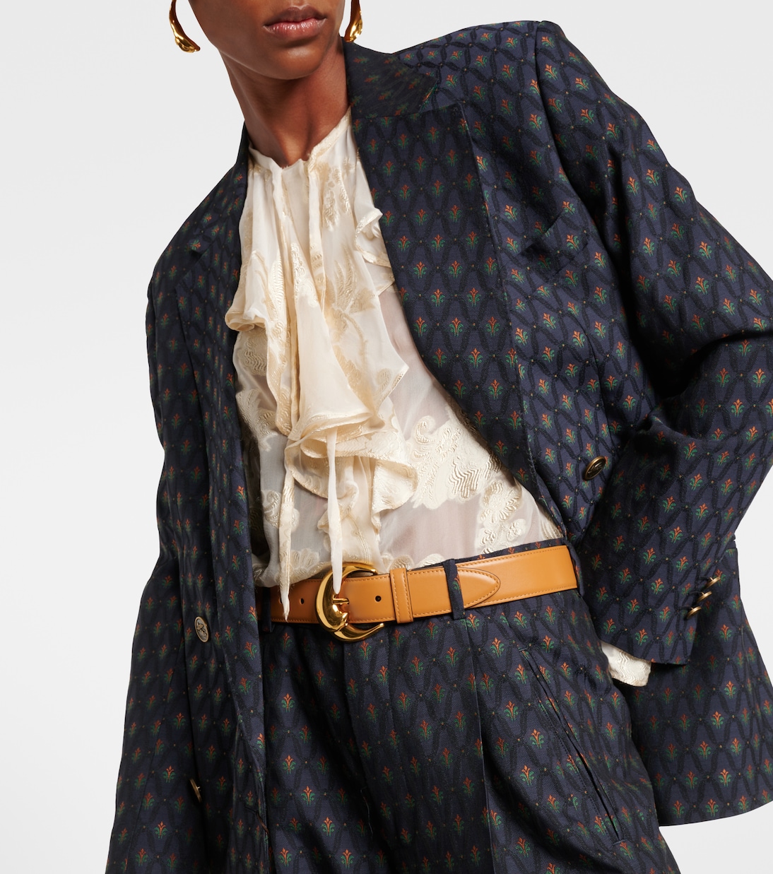 Cintura in pelle ETRO con motivo Paisley per uno stile giovane e trendy