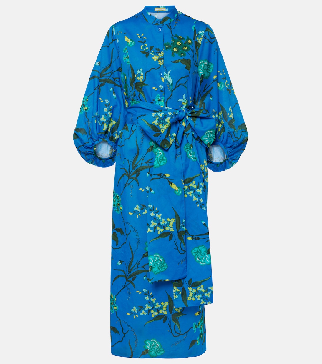 Vestido midi de algodón y lino | Erdem