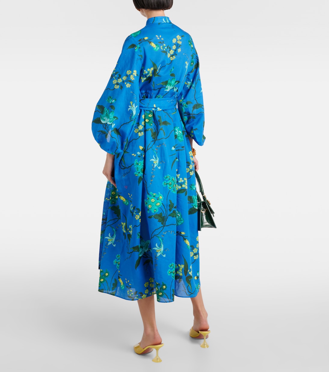 Vestido midi de algodón y lino | Erdem