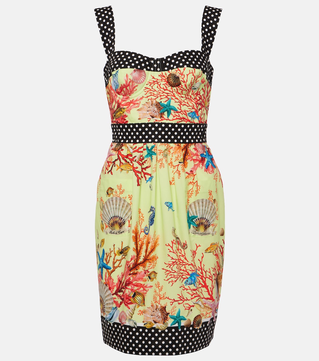 Bedrucktes Minikleid Capri aus Baumwolle | Dolce&Gabbana
