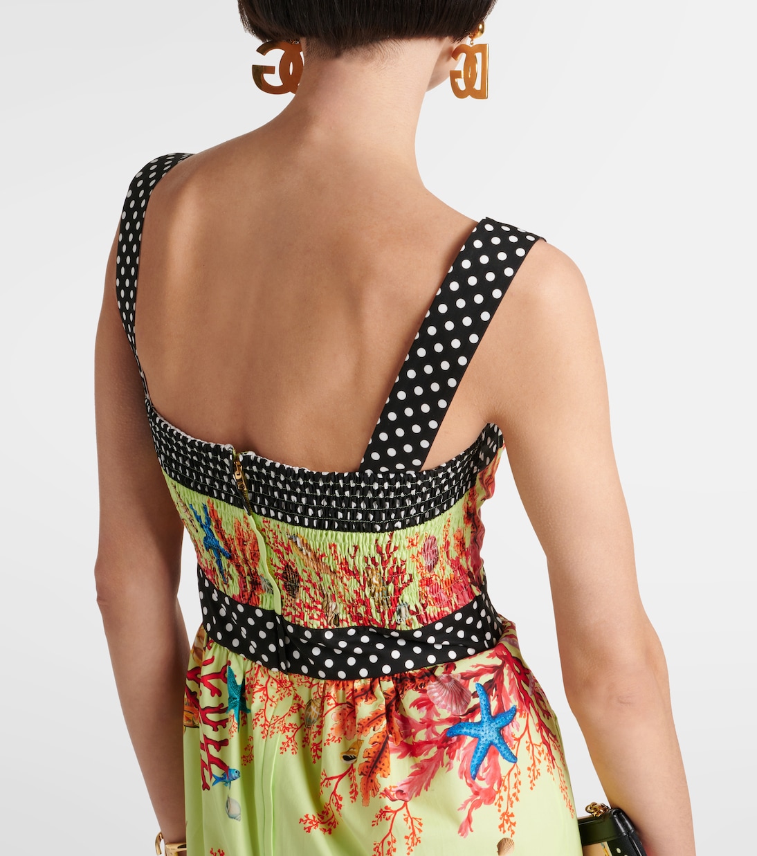 Bedrucktes Minikleid Capri aus Baumwolle | Dolce&Gabbana