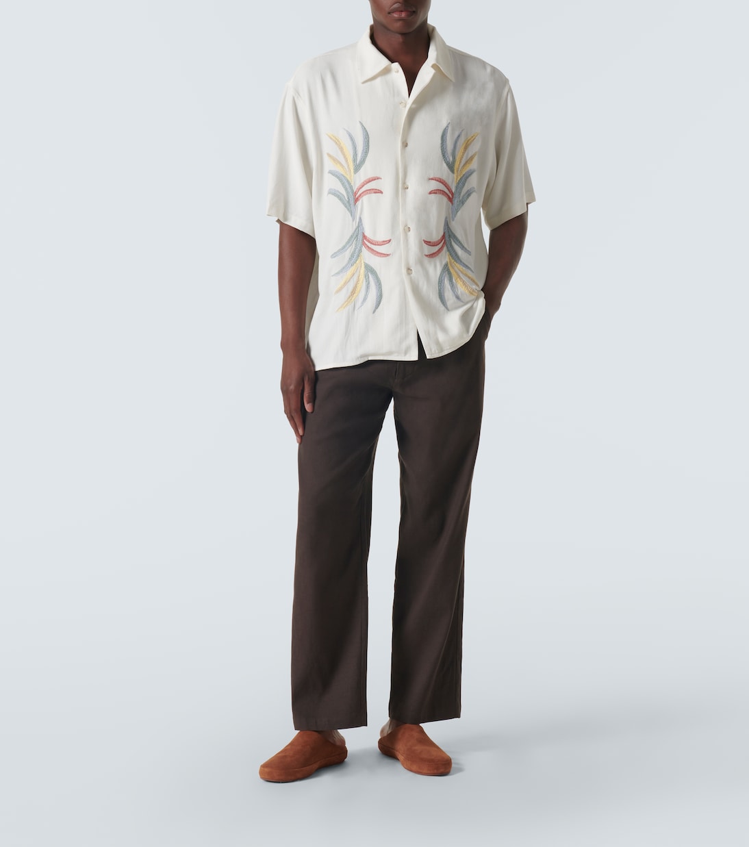 Camicia bowling in lino e cotone | Commas