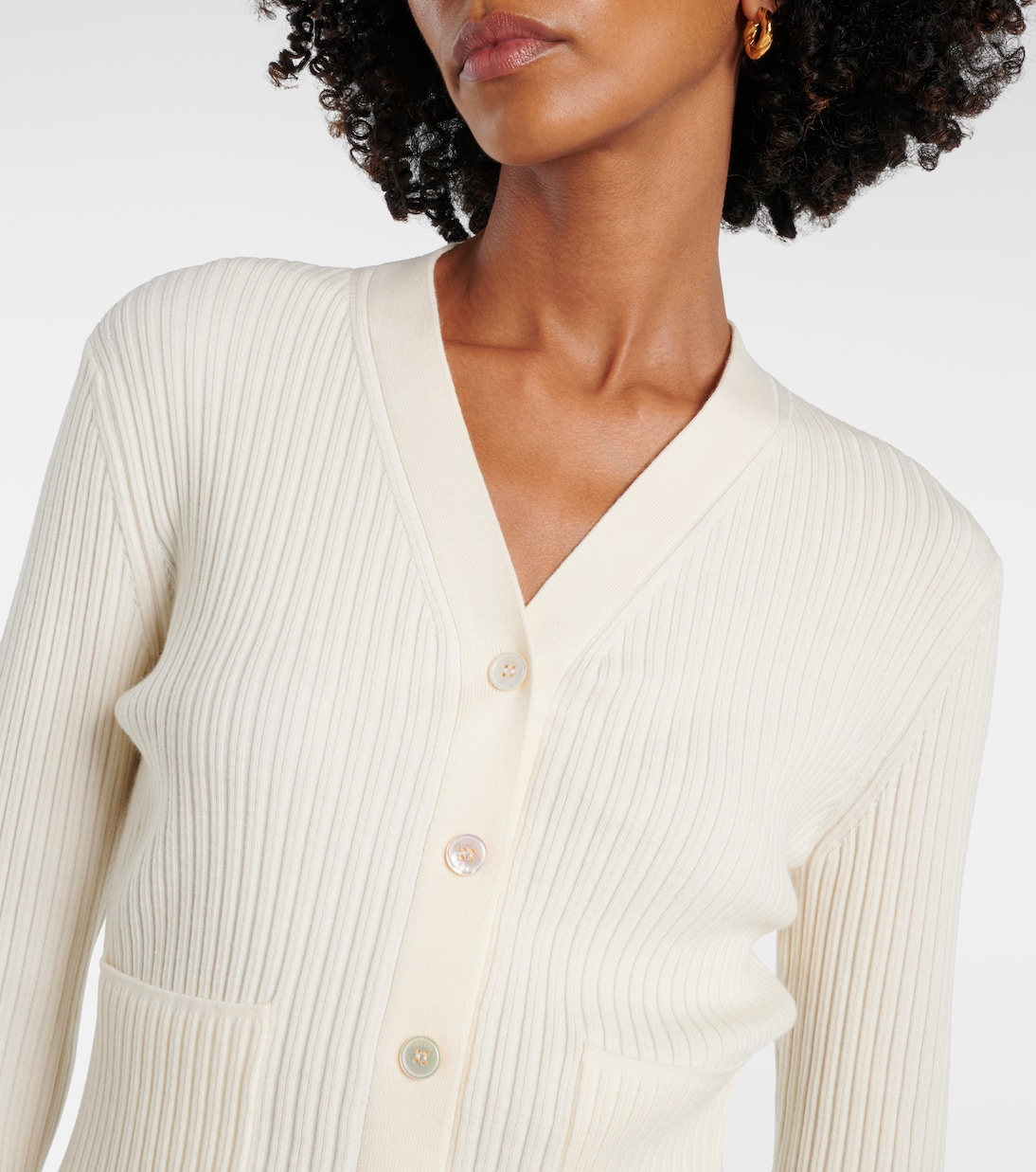 Cardigan in maglia di lana a coste | Joseph