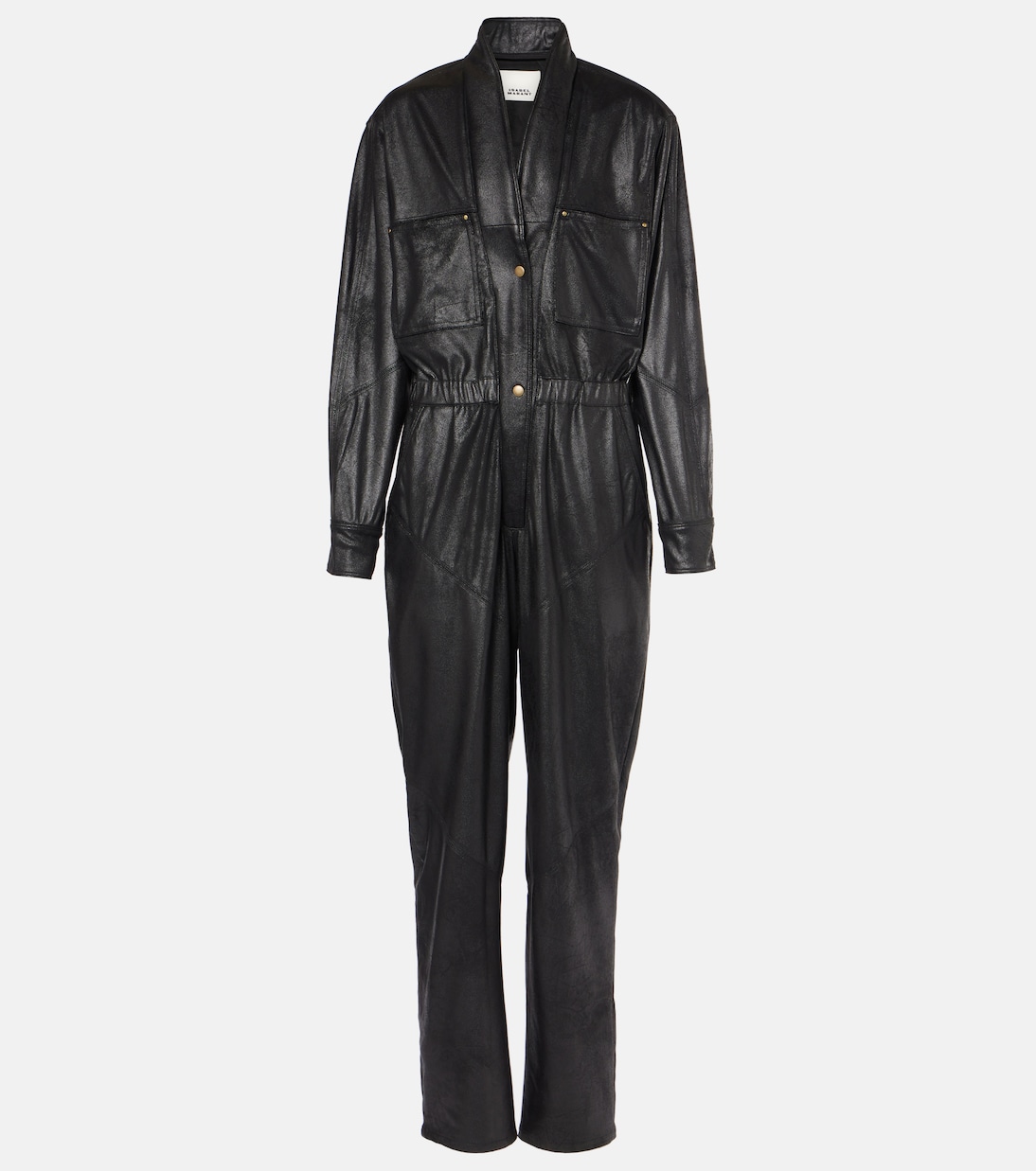 Faux leather jumpsuit in black Isabel Marant Mytheresa