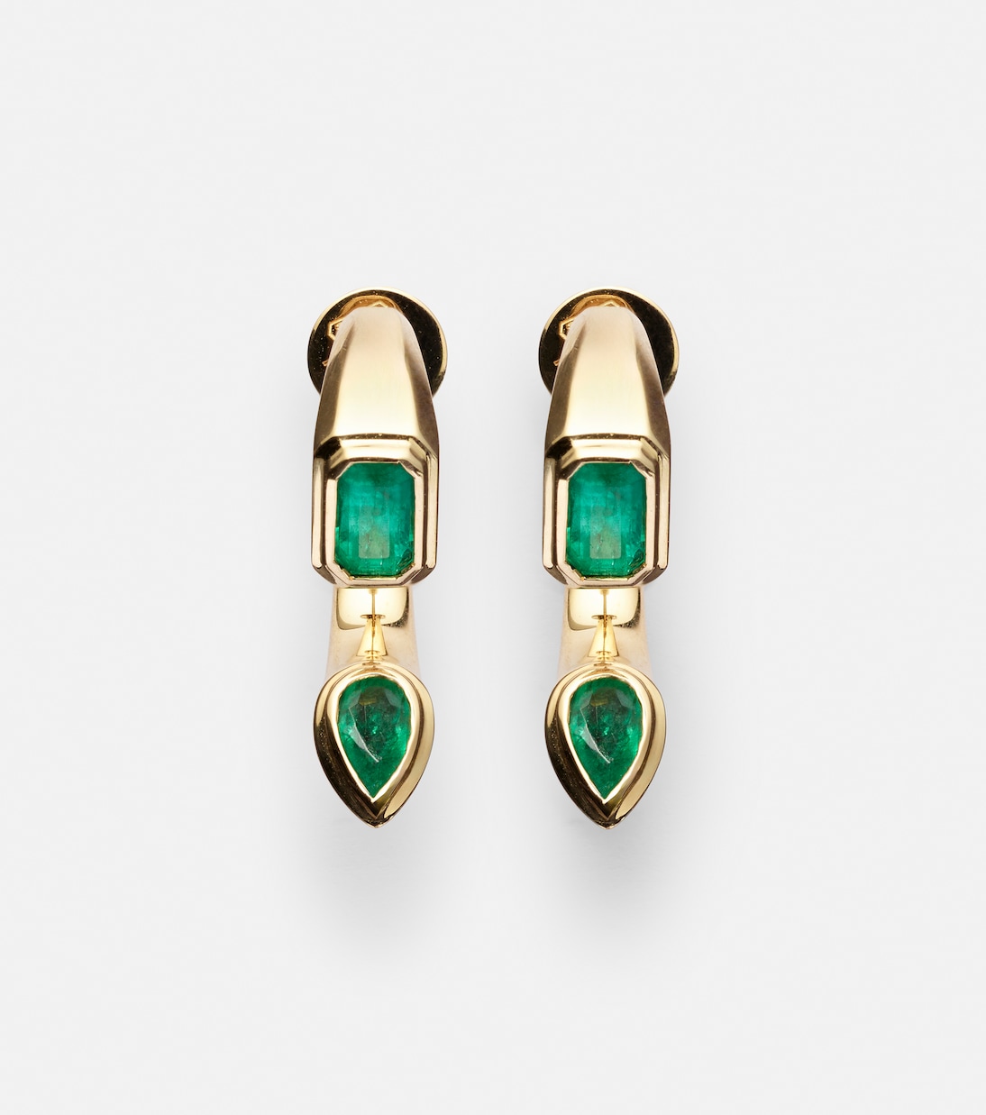 Boucles d'oreilles Bypass en or 18 ct et émeraudes | Shay Jewelry