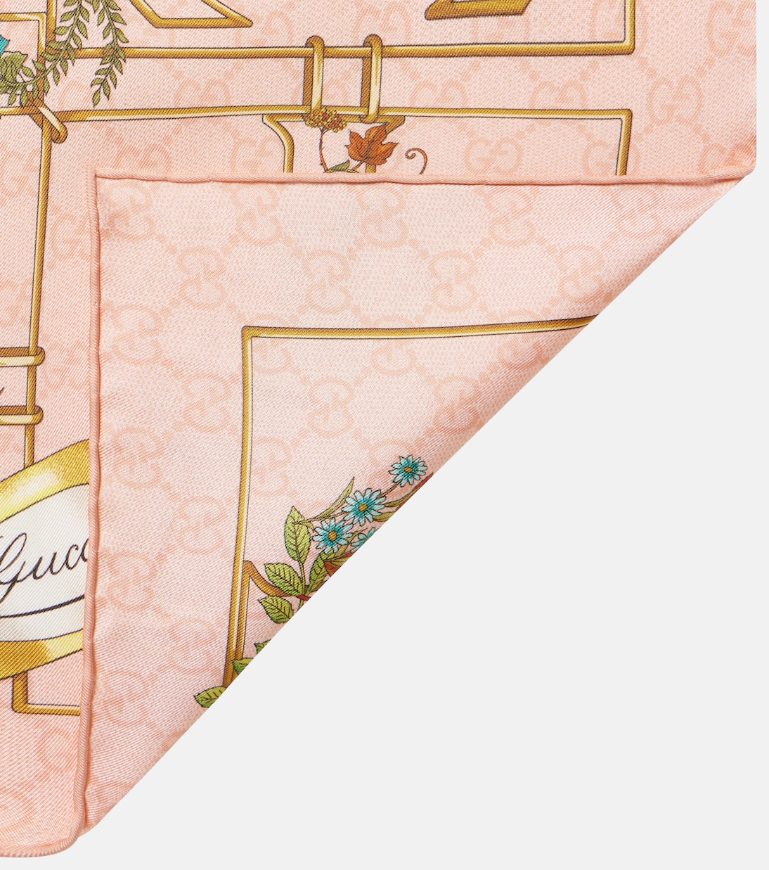 Sciarpa in seta GG con stampa | Gucci