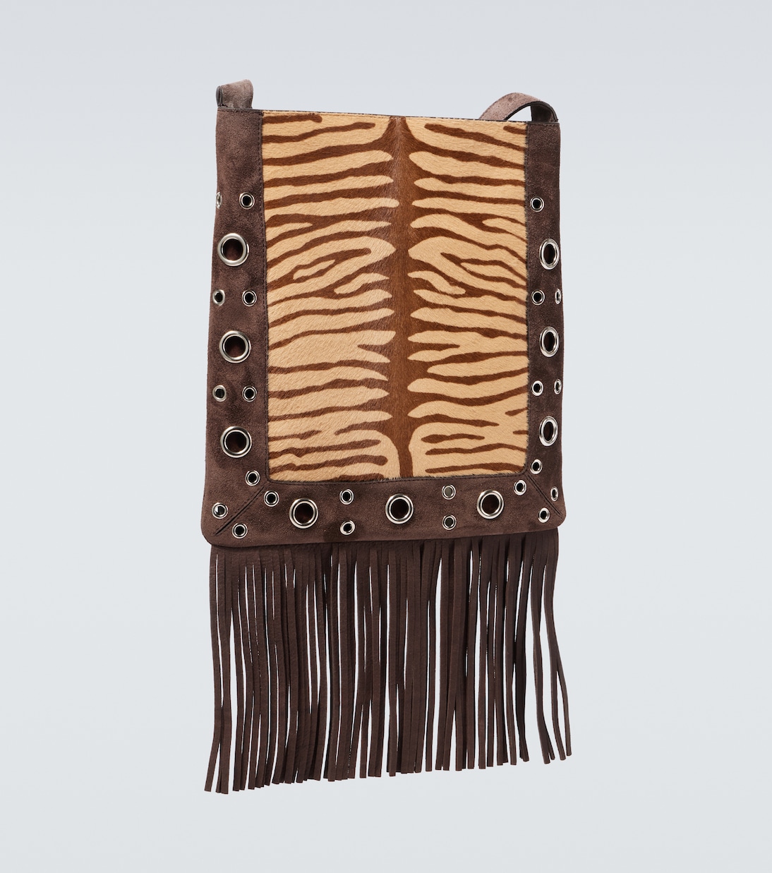 Nellcôte fringed calf hair shoulder bag | Valentino Garavani