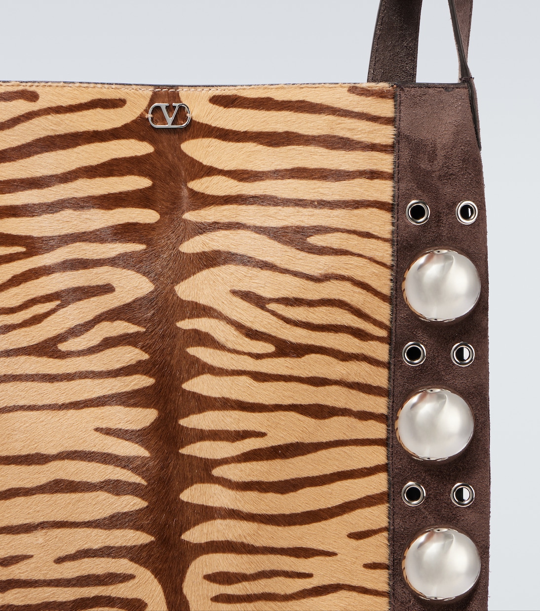 Nellcôte fringed calf hair shoulder bag | Valentino Garavani