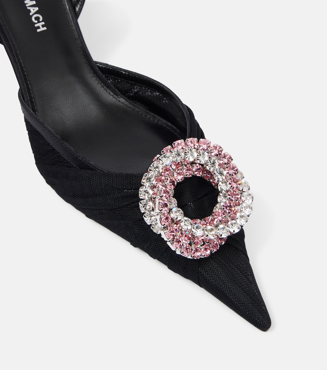 Slingback-Pumps Galaxy aus Mesh mit Kristallen | Mach & Mach