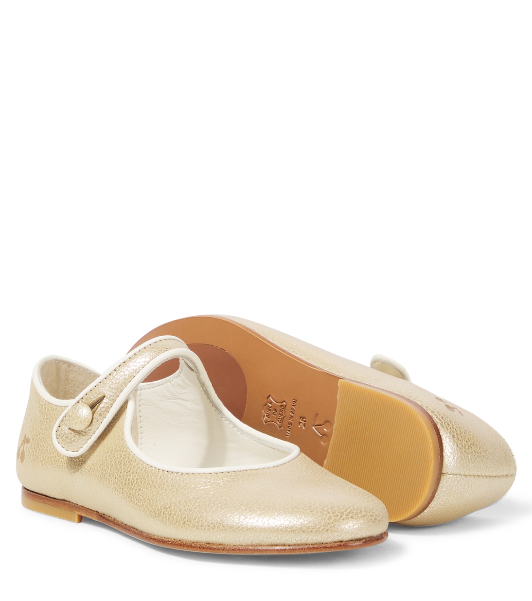 Ella metallic leather Mary Jane flats | Bonpoint