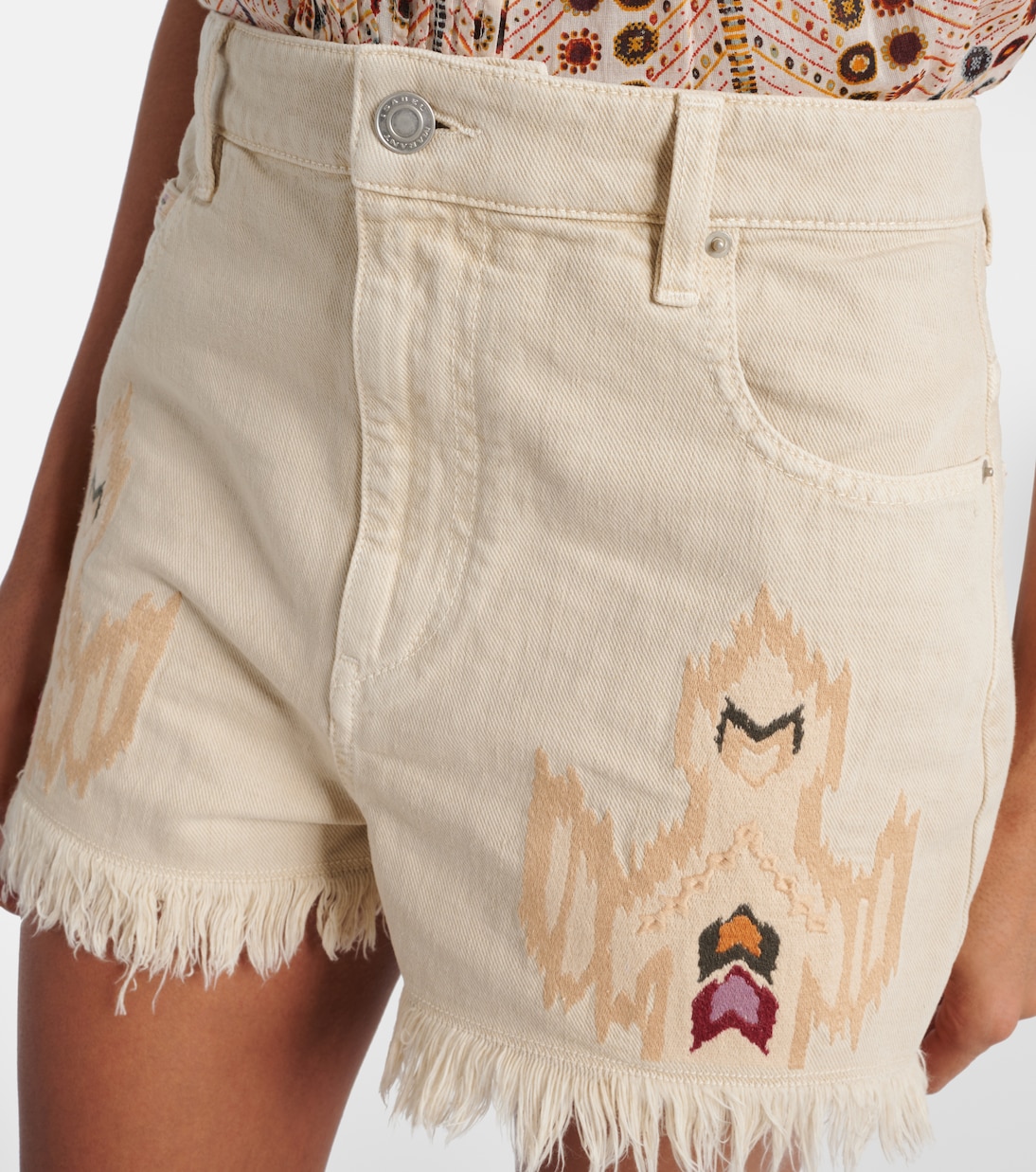 Short Lesia brodé en jean | Marant Etoile