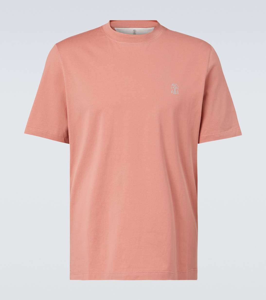 Camiseta de jersey de algodón con logo | Brunello Cucinelli