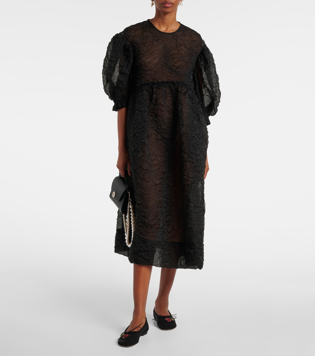 Robe midi à manches bouffantes | Simone Rocha
