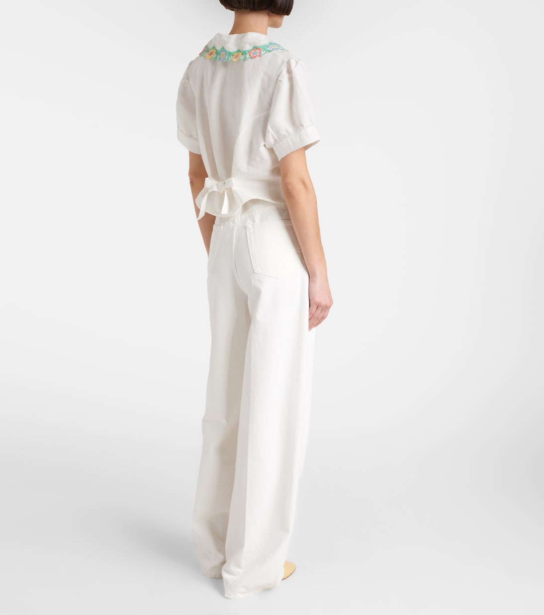 Pantaloni Iveta in misto lino a gamba larga | Rixo