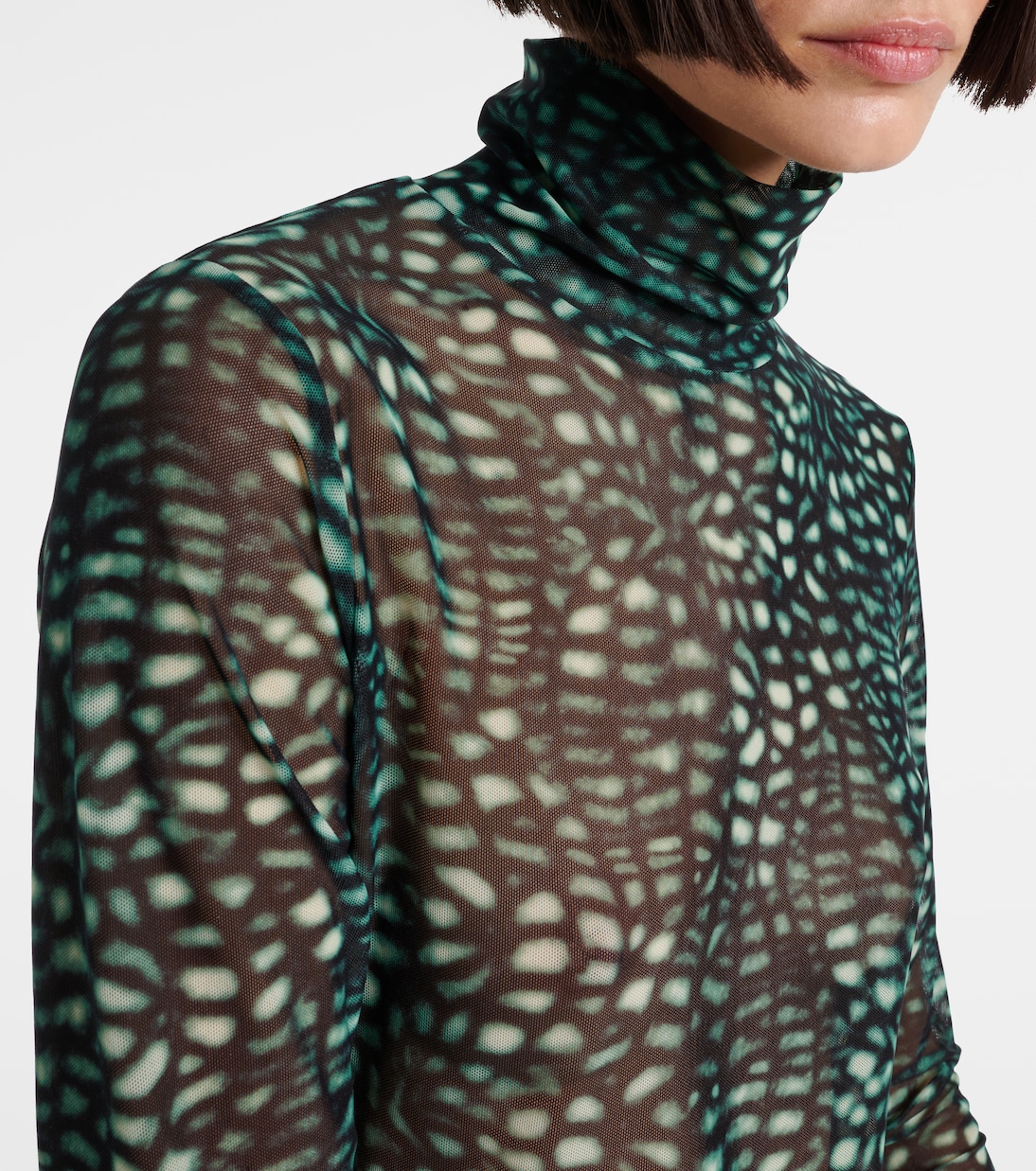 Lupetto trasparente con stampa | Dries Van Noten