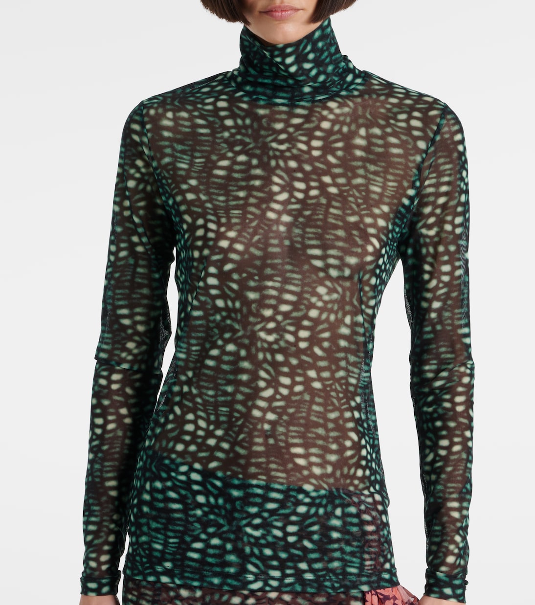 Lupetto trasparente con stampa | Dries Van Noten