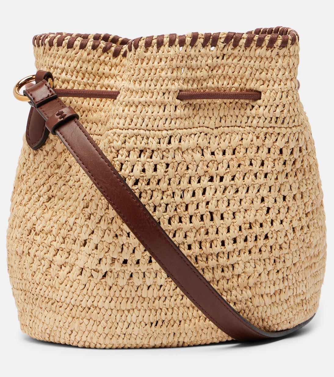 Falabella Small raffia bucket bag | Stella McCartney