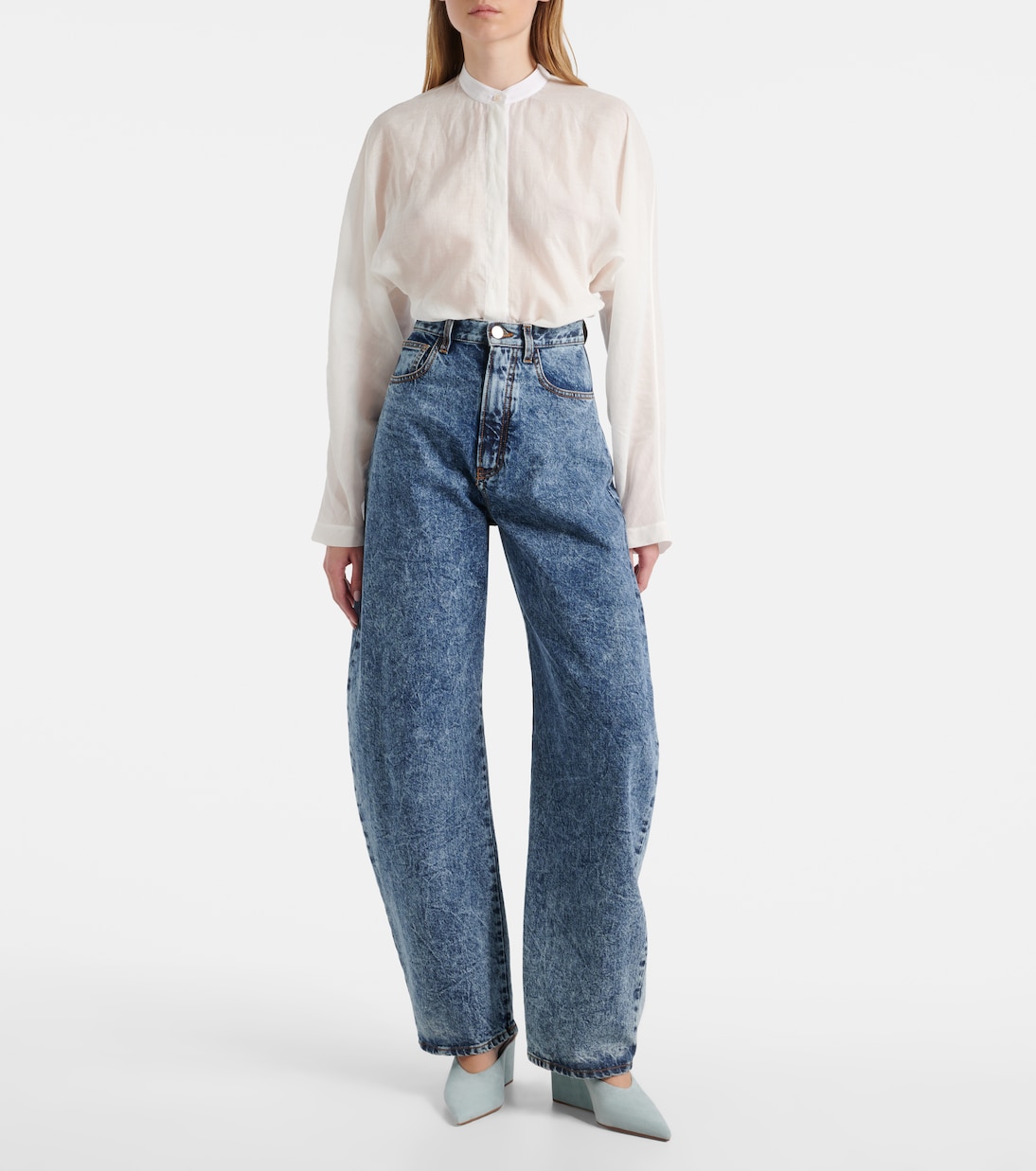 Blouse en coton et lin  | Alaïa