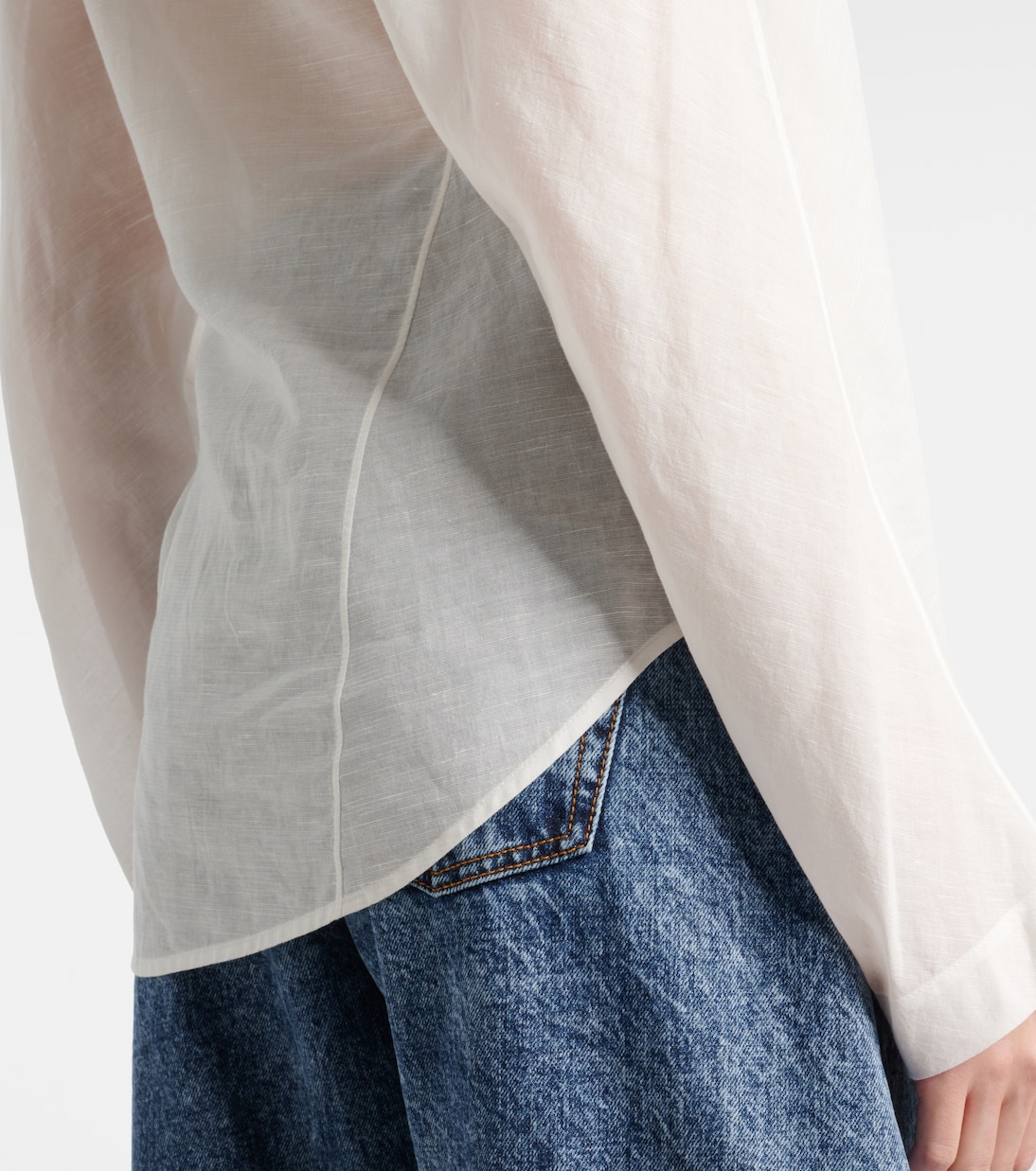 Bluse aus Baumwolle und Leinen  | Alaïa