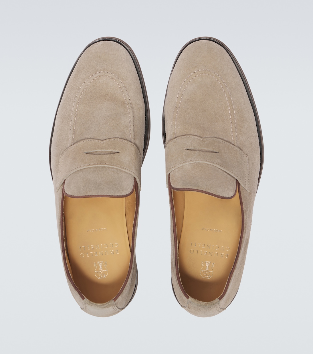 Suede penny loafers | Brunello Cucinelli