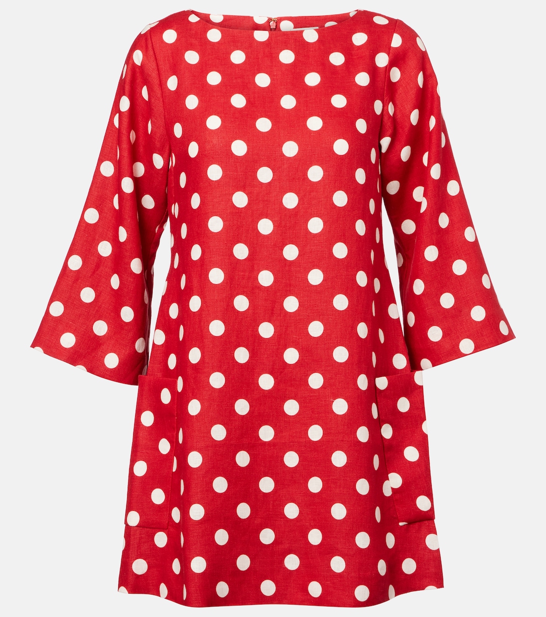 Miniabito Nina in lino a pois | Posse