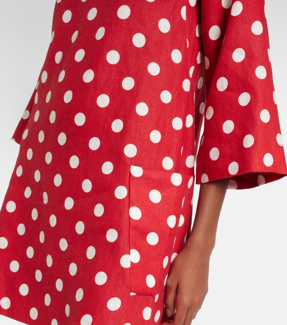 Miniabito Nina in lino a pois | Posse
