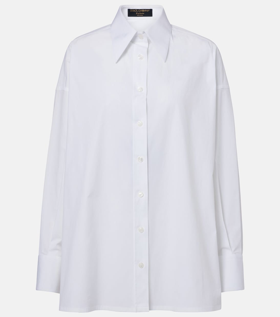 Camisa oversized en mezcla de algodón | Dolce&Gabbana